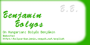 benjamin bolyos business card